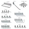 Triton Products 12 In. W x 6 In. D White Epoxy Coated Steel Pegboard Shelf 36 pc. DuraHook Pegboard Hook Assortment 76126W-36 - alternate 7